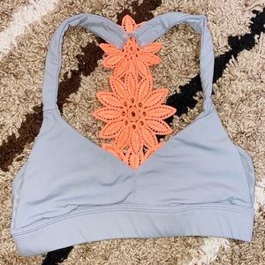 Grey & Coral Aerie Sports Bra!